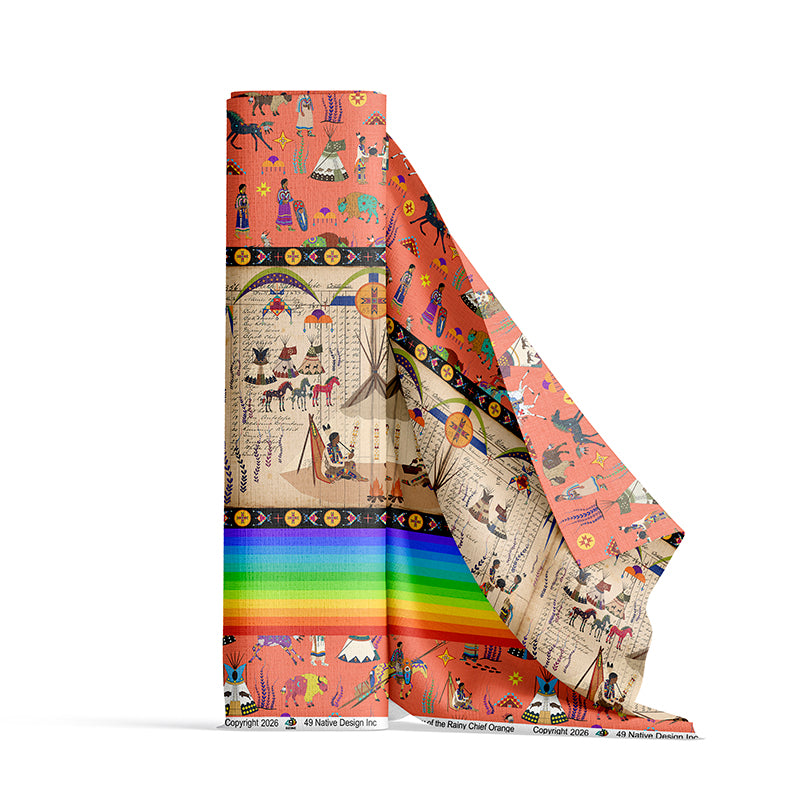 Legacy of the Rainy Chief Orange Fabric