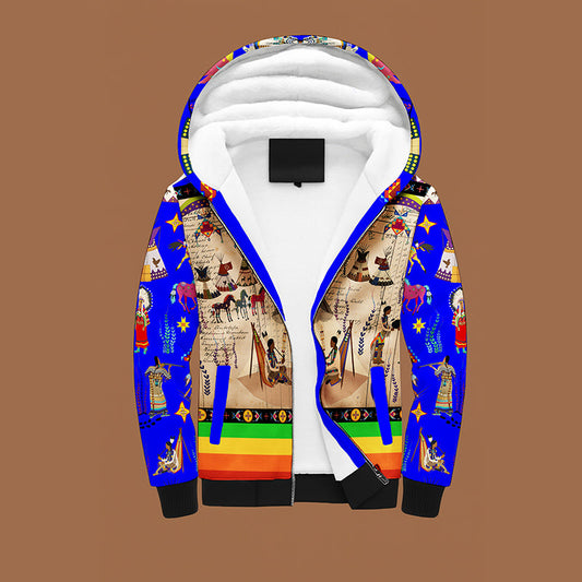 Legacy of the Rainy Chief Blue Sherpa Hoodie