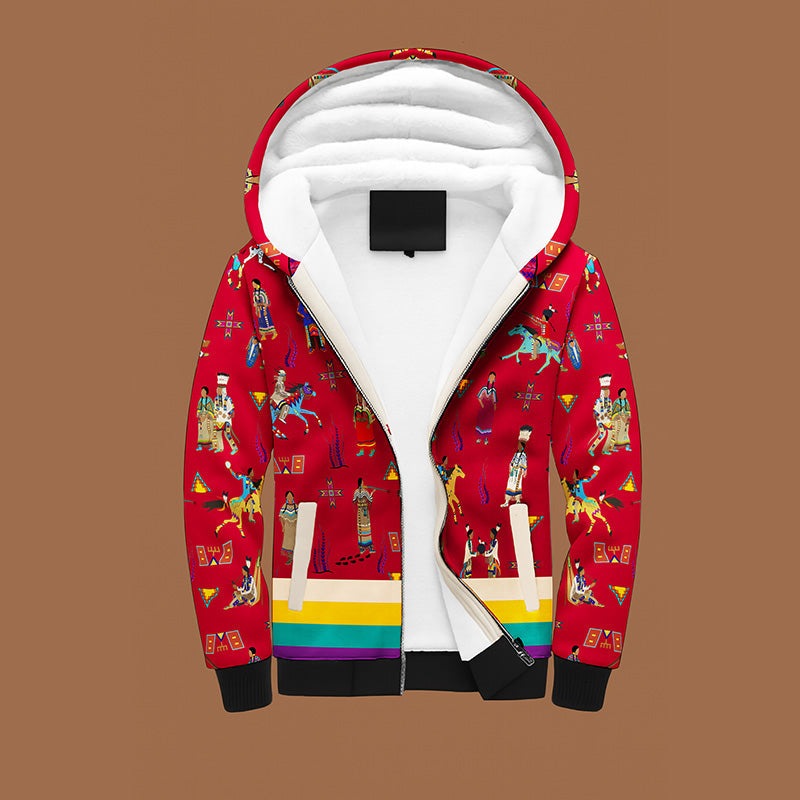 Lineage Figures Red Sherpa Hoodie