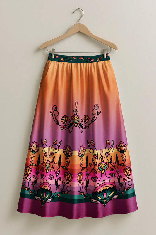 Maple Shine Ribbon Rose Skirt