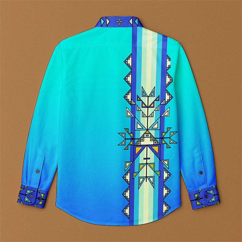 Bear Shield Men's Casual Dress Shirt