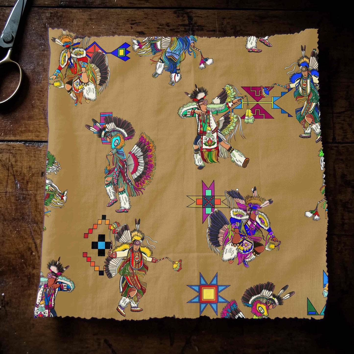 Men's Fancy Dancers Earth Small Fabric