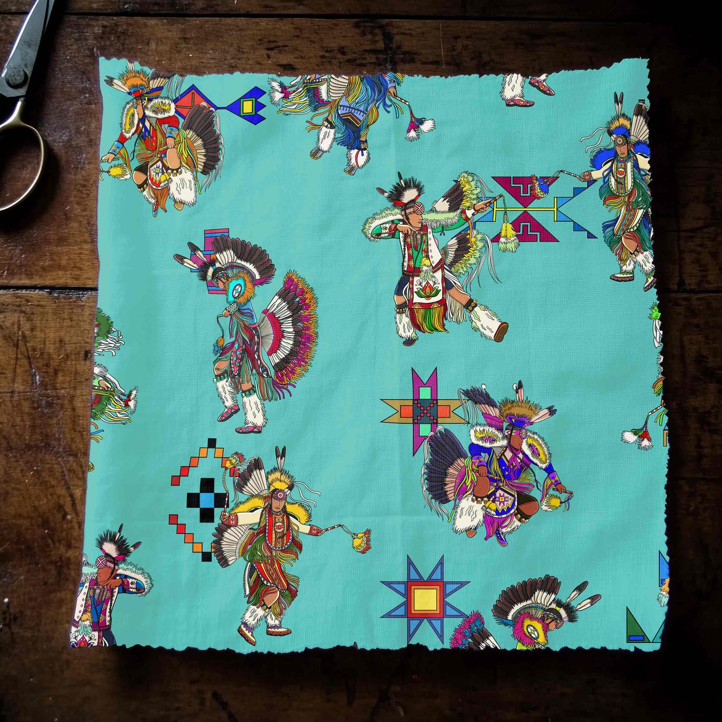 Men's Fancy Dancers Eggshell Blue Small Fabric
