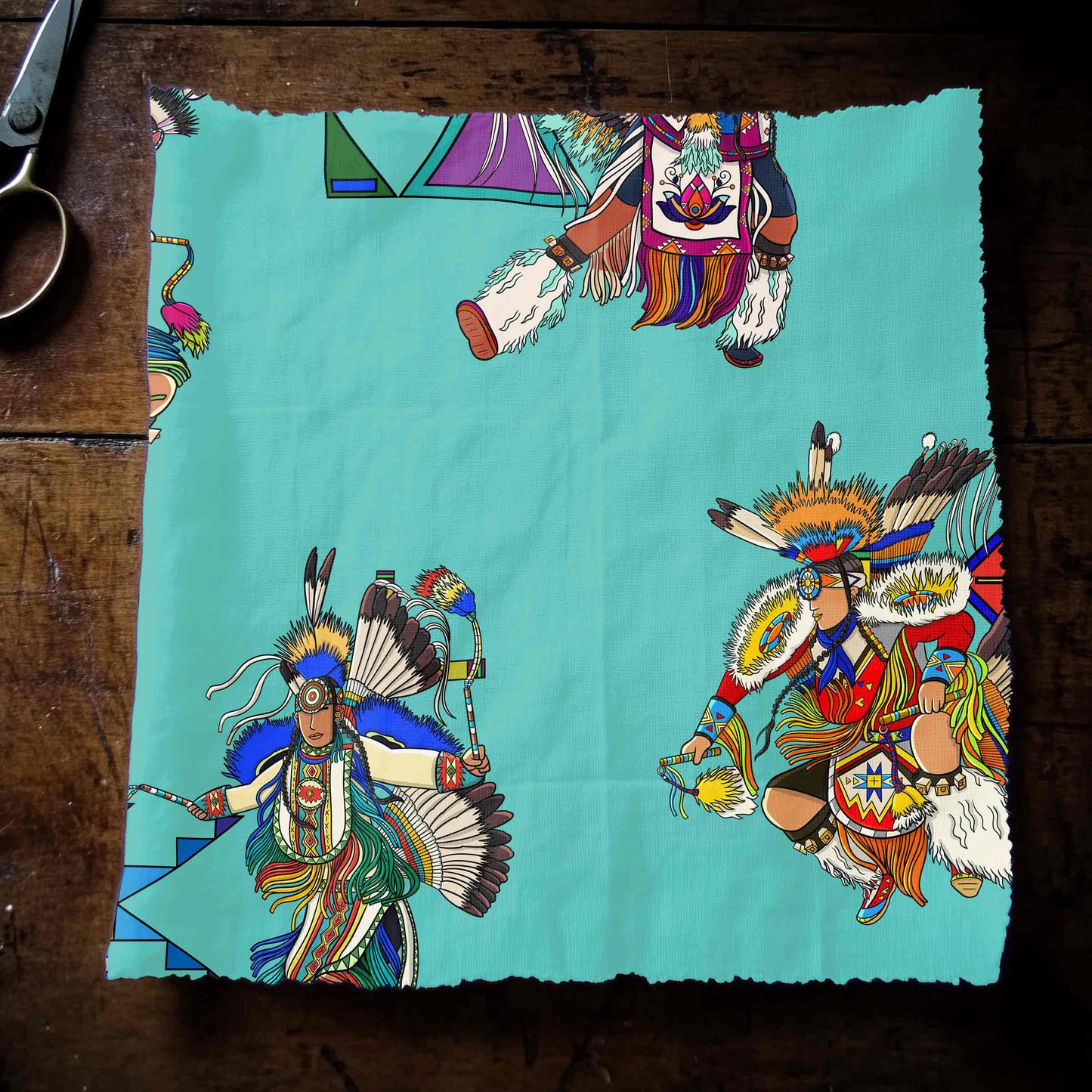 Men's Fancy Dancers Eggshell Blue Large Fabric