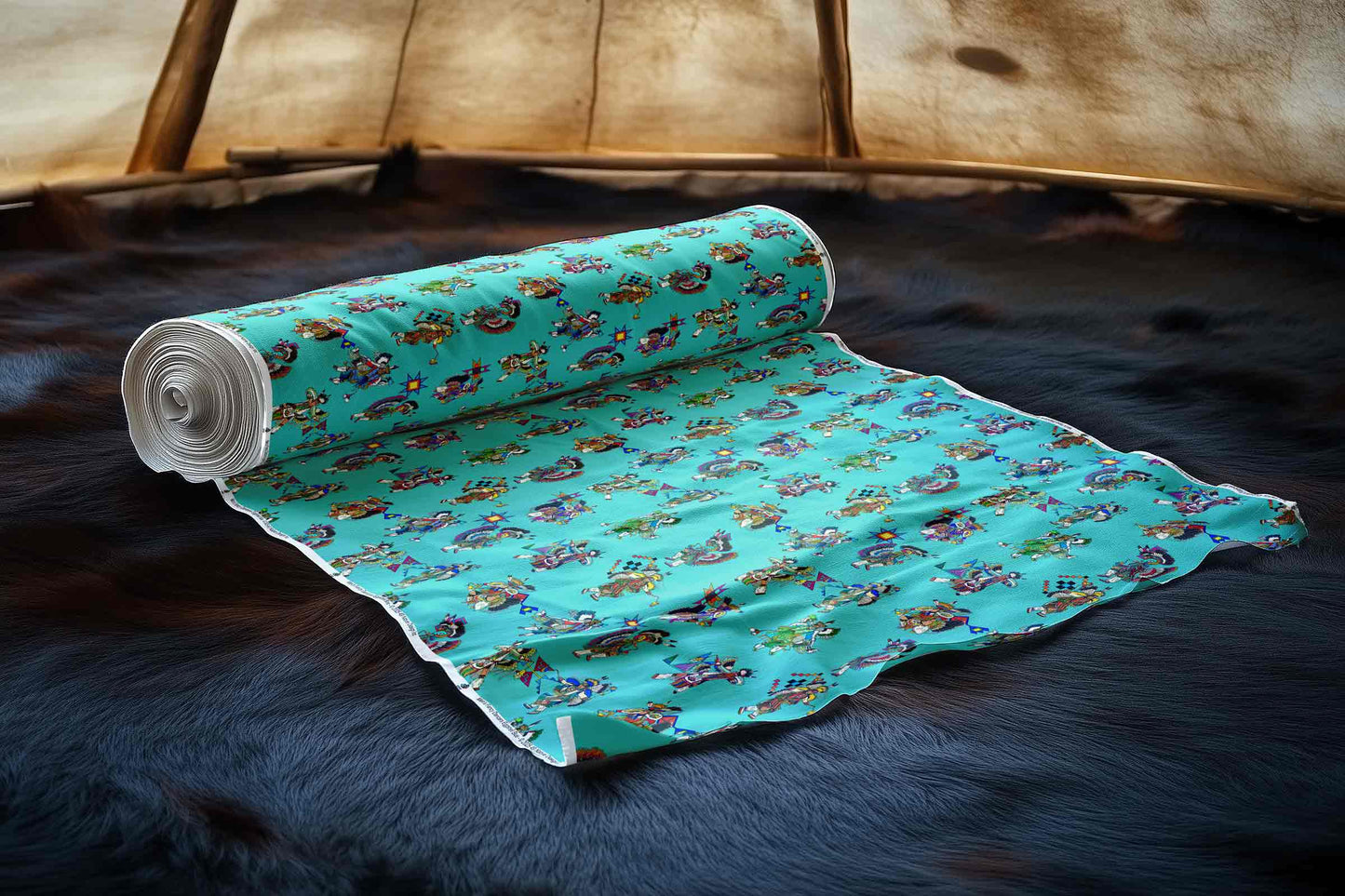 Men's Fancy Dancers Eggshell Blue Large Fabric