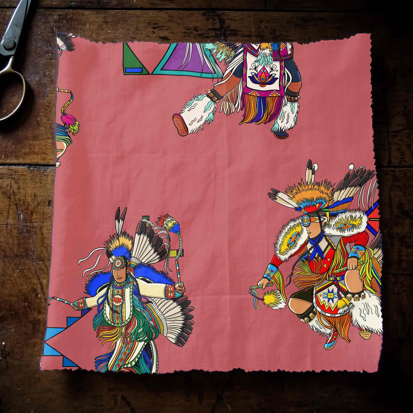 Men's Fancy Dancers Terra Cotta Large Fabric