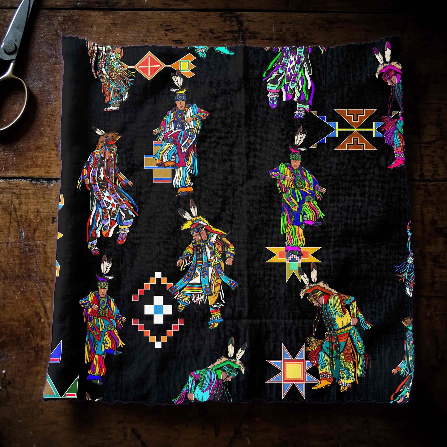 Men's Grass Dancers Black Small Fabric
