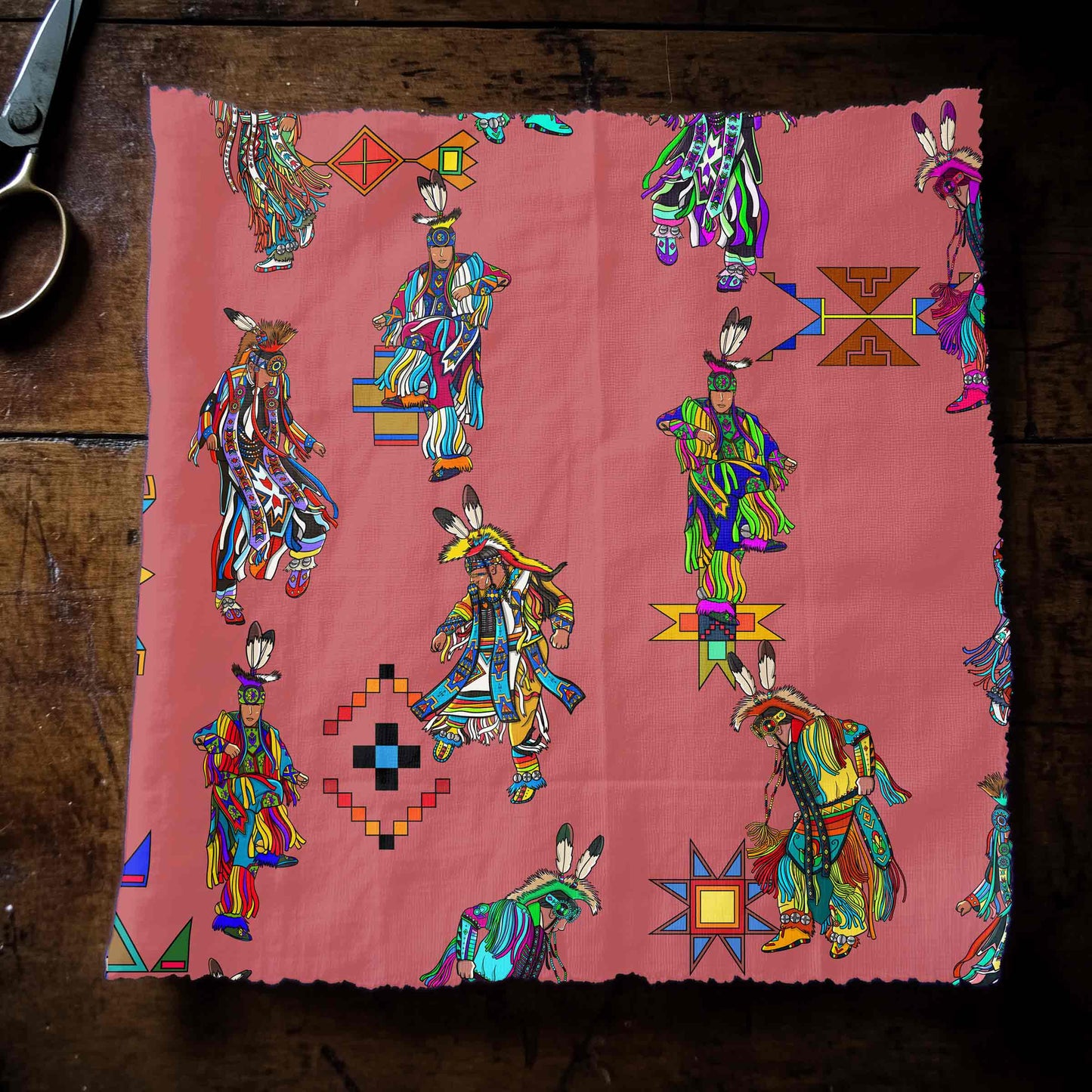 Men's Grass Dancers Terra Cotta Small Fabric