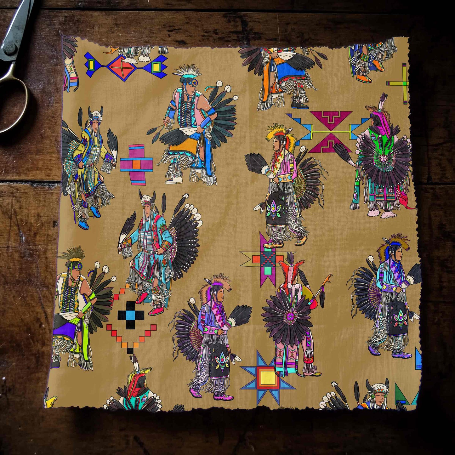 Men's Tradish Dancers Earth Small Fabric