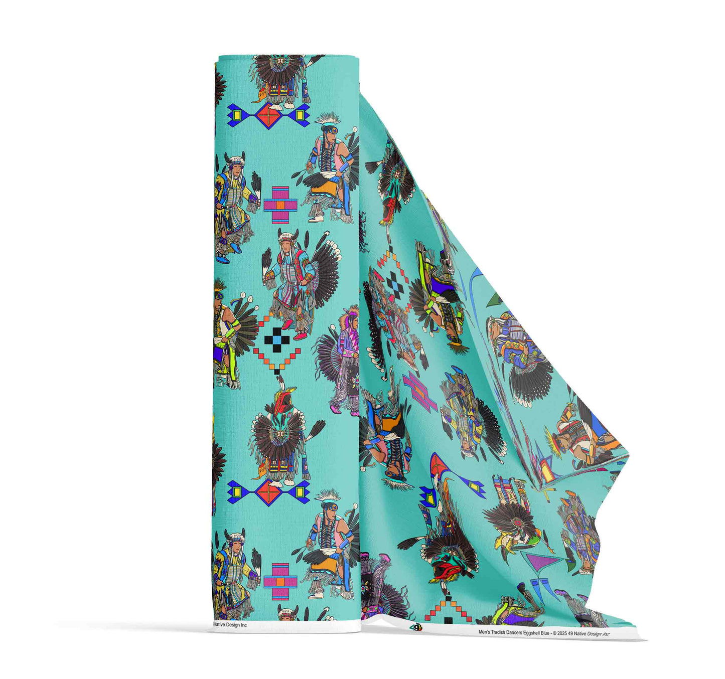 Men's Tradish Dancers Eggshell Blue Large Fabric