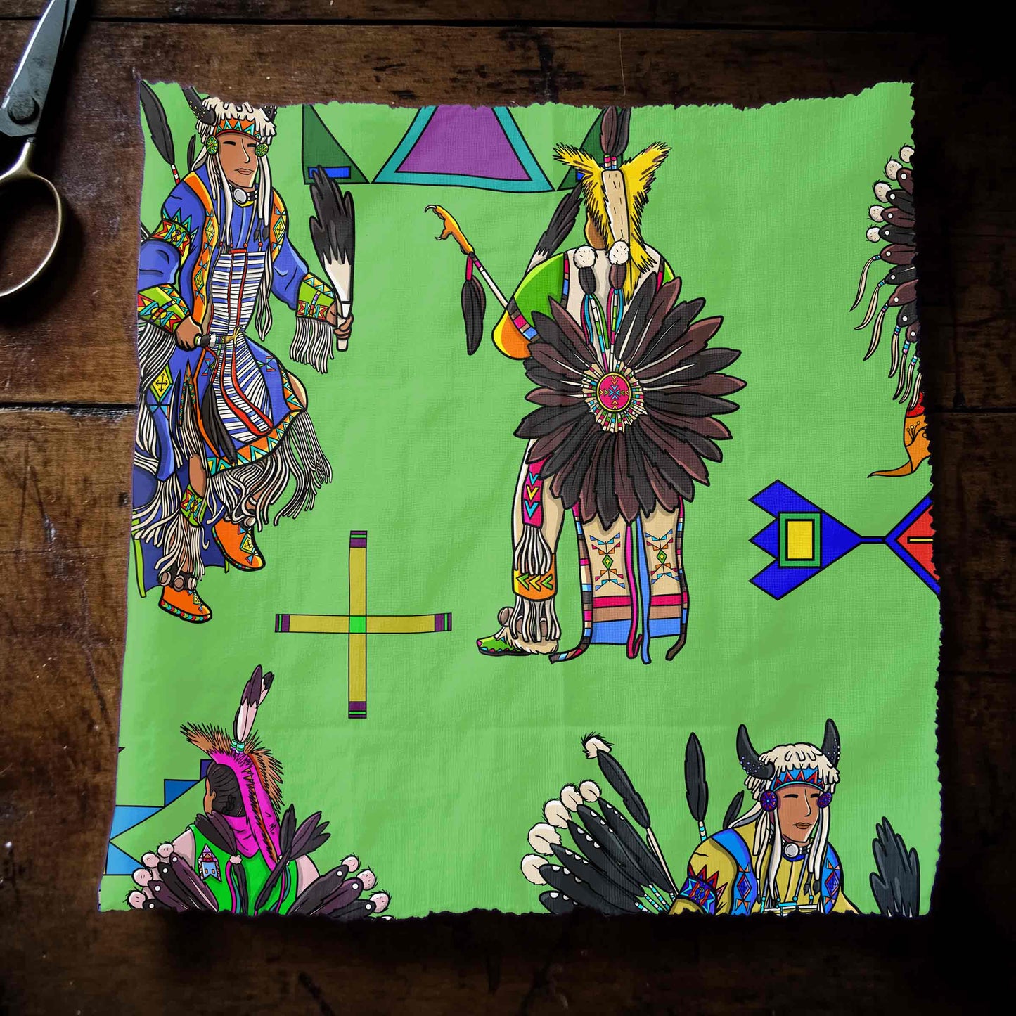 Men's Tradish Dancers Grass Large Fabric