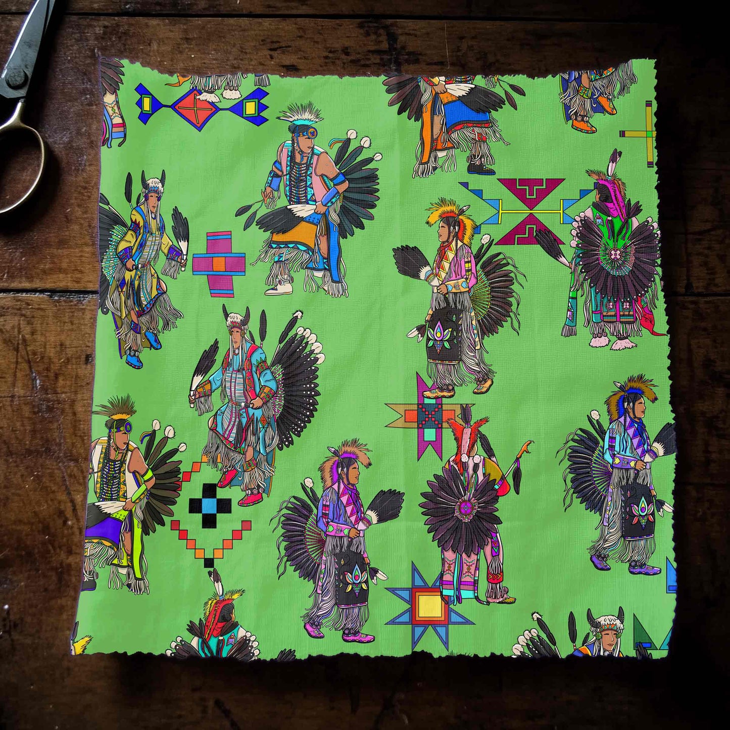 Men's Tradish Dancers Green Small Fabric