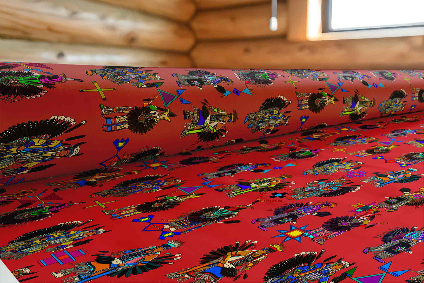 Men's Tradish Dancers Terra Cotta Large Fabric