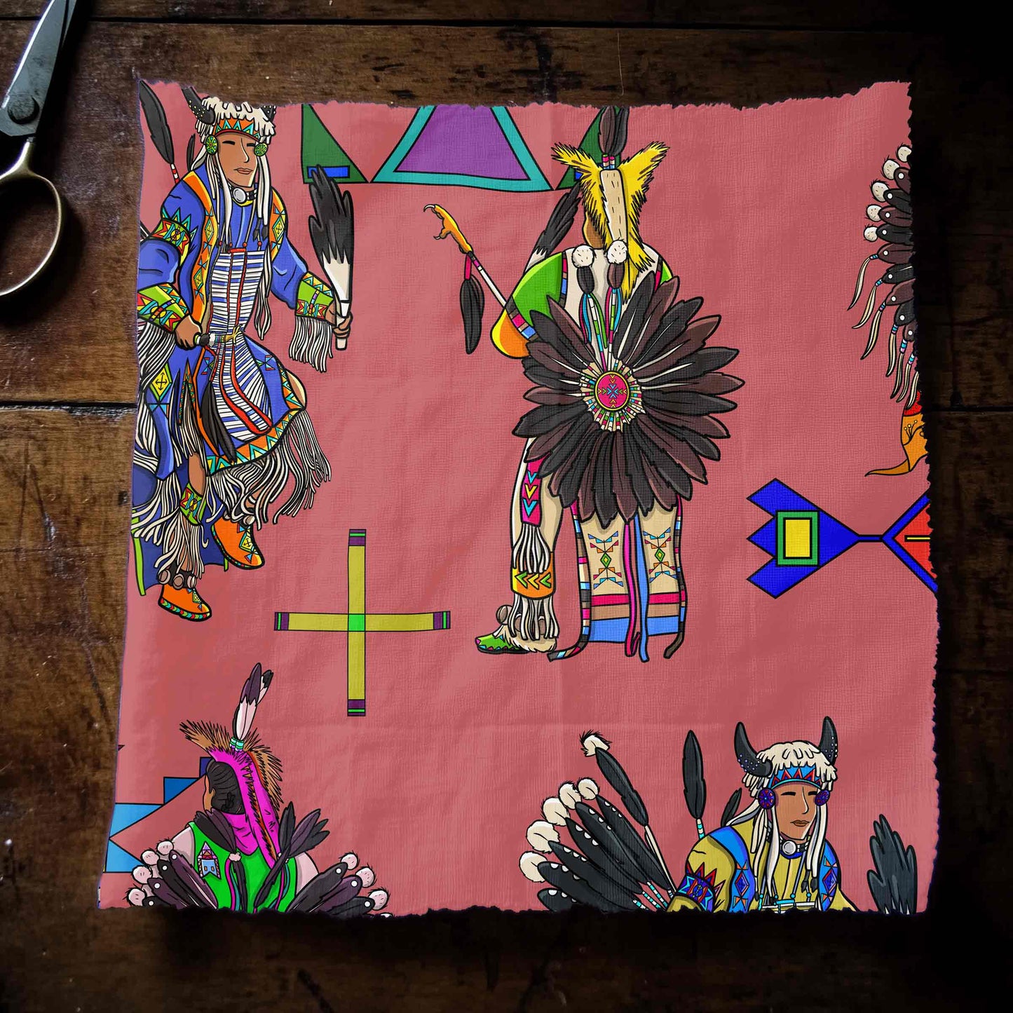 Men's Tradish Dancers Terra Cotta Large Fabric