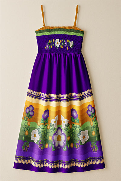 Midnight Moss Bloom Smock Top Dress