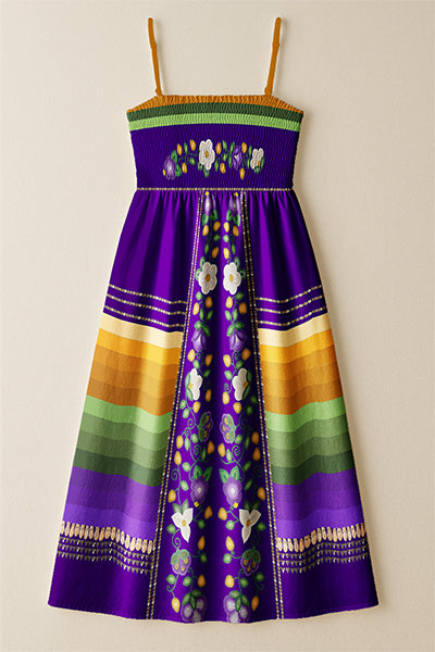 Midnight Moss Bloom Aubergine 2 Smock Top Dress