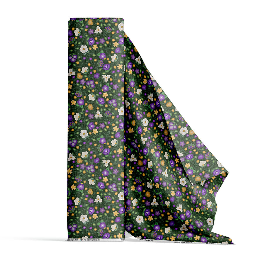 Midnight Moss Bloom Fabric
