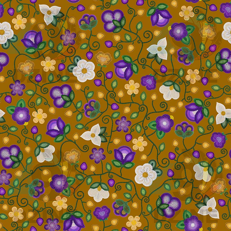 Midnight Moss Bloom Toffee Fabric