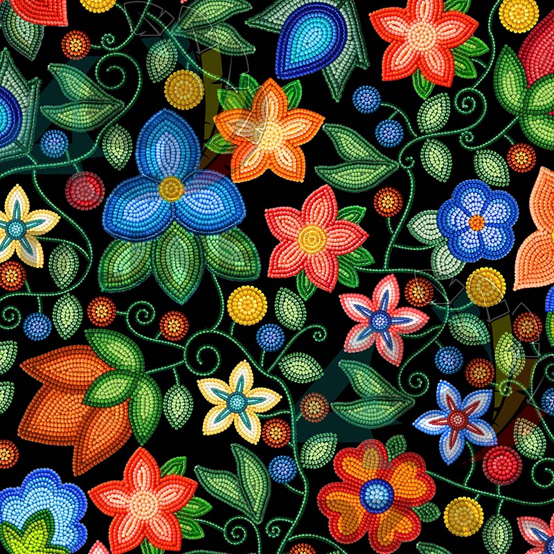 Morning Harmony Black Fabric