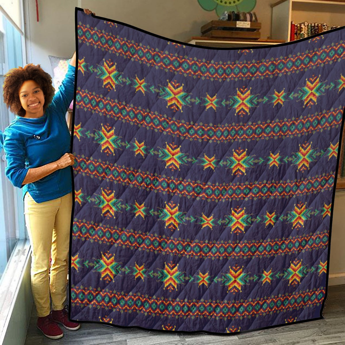 Dreams of Ancestors Indigo Lightweight Quilt