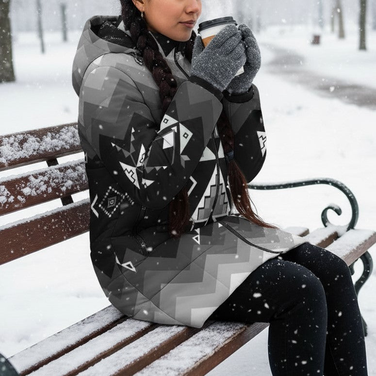 Owl Watcher Women's Hooded Puffer Coat