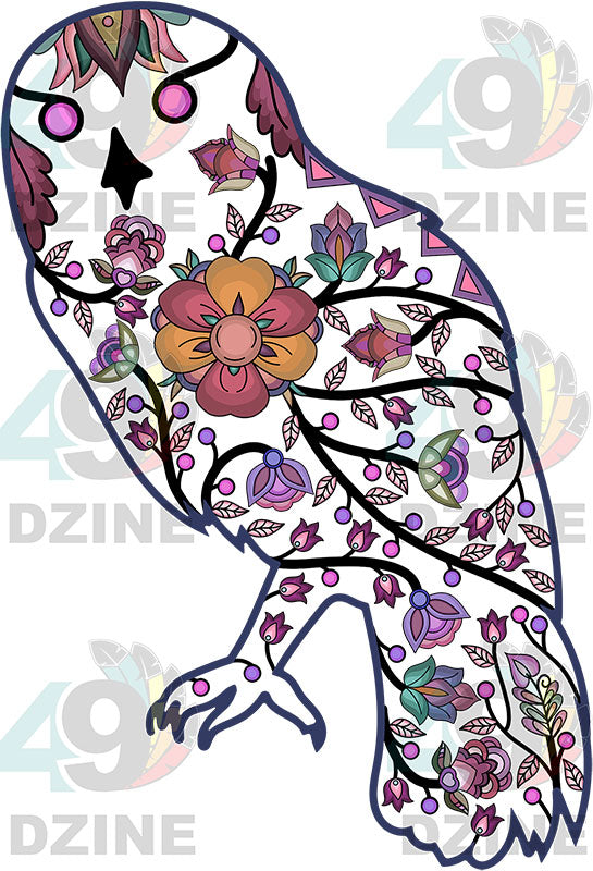 Floral Owl Motif