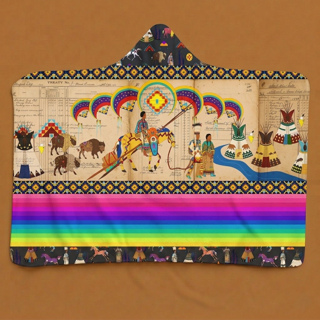 Path to Treaty Hooded Blanket