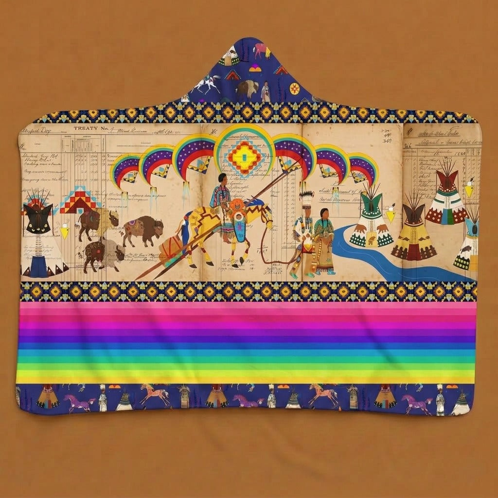 Path to Treaty Hooded Blanket