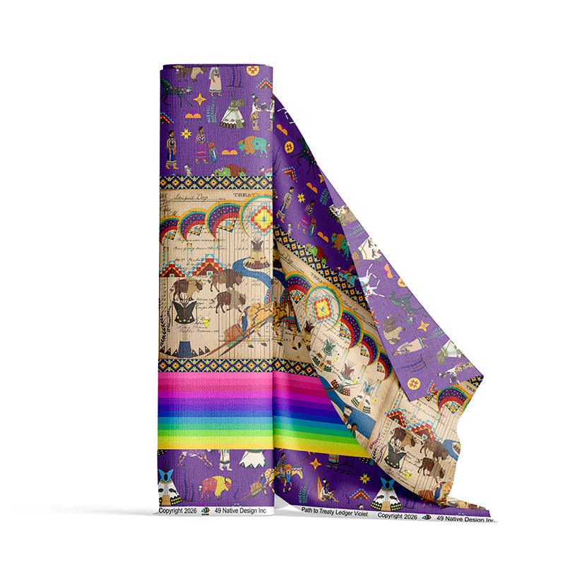 Path to Treaty Violet Fabric