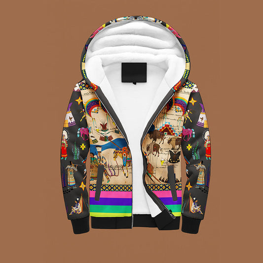 Path to Treaty Black Sherpa Hoodie