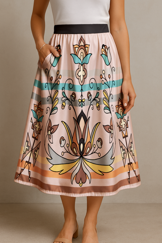 Petal Point Ceremony Midi Skirt