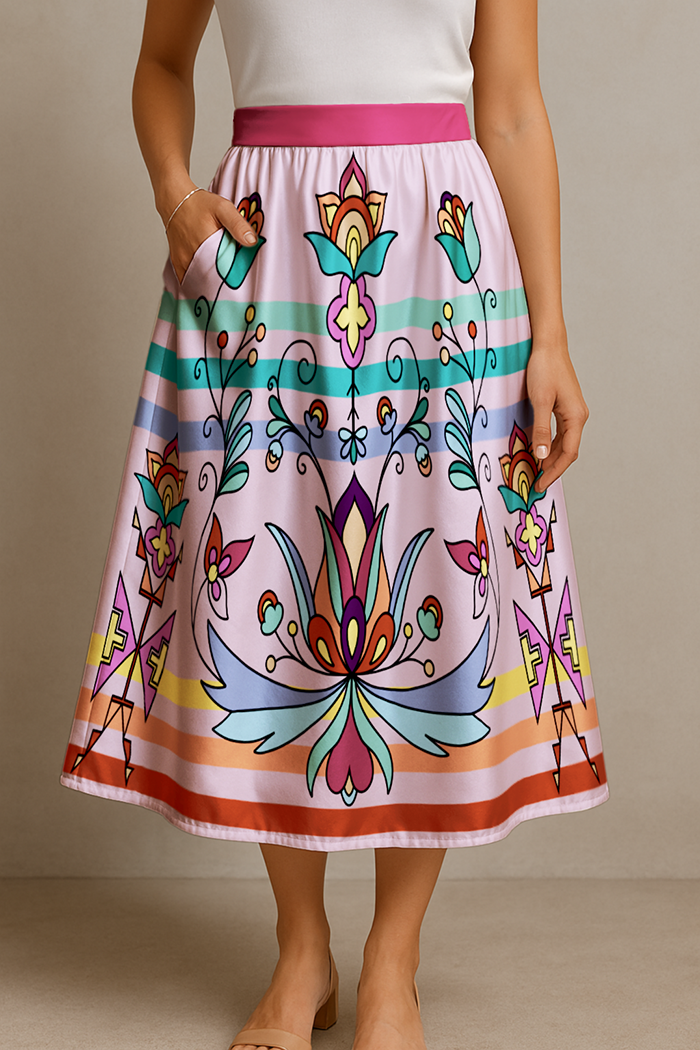 Petal Point Ceremony Midi Skirt