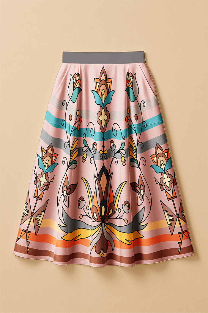 Petalpoint Ceremony Earthy Luxe Midi Skirt