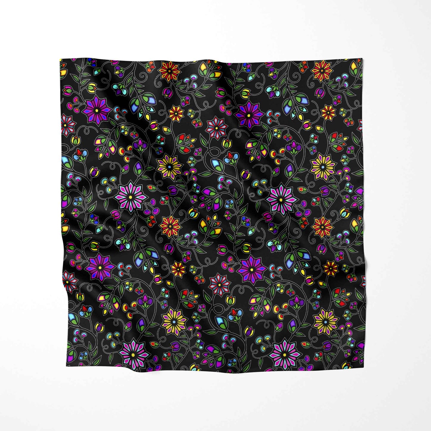 Prairie Paintbrush Black Fabric