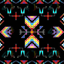 Load image into Gallery viewer, Rainy Chief Rainbow Black Fabric
