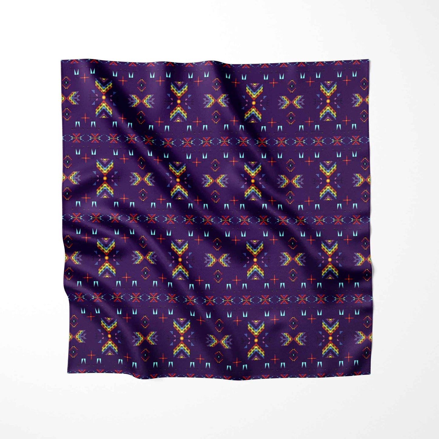 Rainy Chief Rainbow Dark Purple Fabric