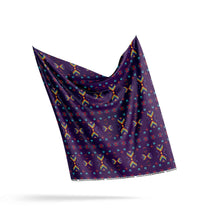 Load image into Gallery viewer, Rainy Chief Rainbow Dark Purple Fabric
