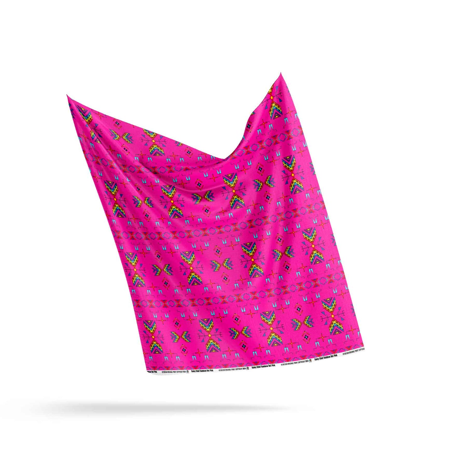 Rainy Chief Rainbow Hot Pink Fabric