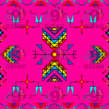 Load image into Gallery viewer, Rainy Chief Rainbow Hot Pink Fabric
