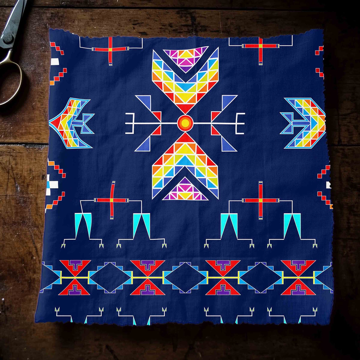 Rainy Chief Rainbow Night Lake Fabric