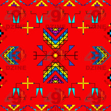 Load image into Gallery viewer, Rainy Chief Rainbow Red Fabric
