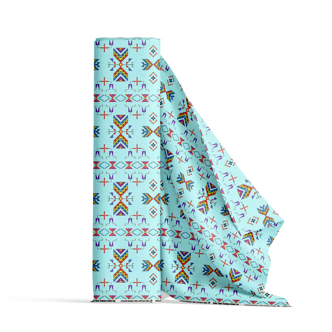 Rainy Chief Rainbow Robin Egg Fabric