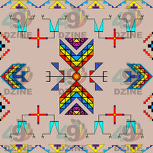 Load image into Gallery viewer, Rainy Chief Rainbow Taupe Fabric
