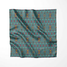 Load image into Gallery viewer, Rainy Chief Rainbow Teal Sky Fabric
