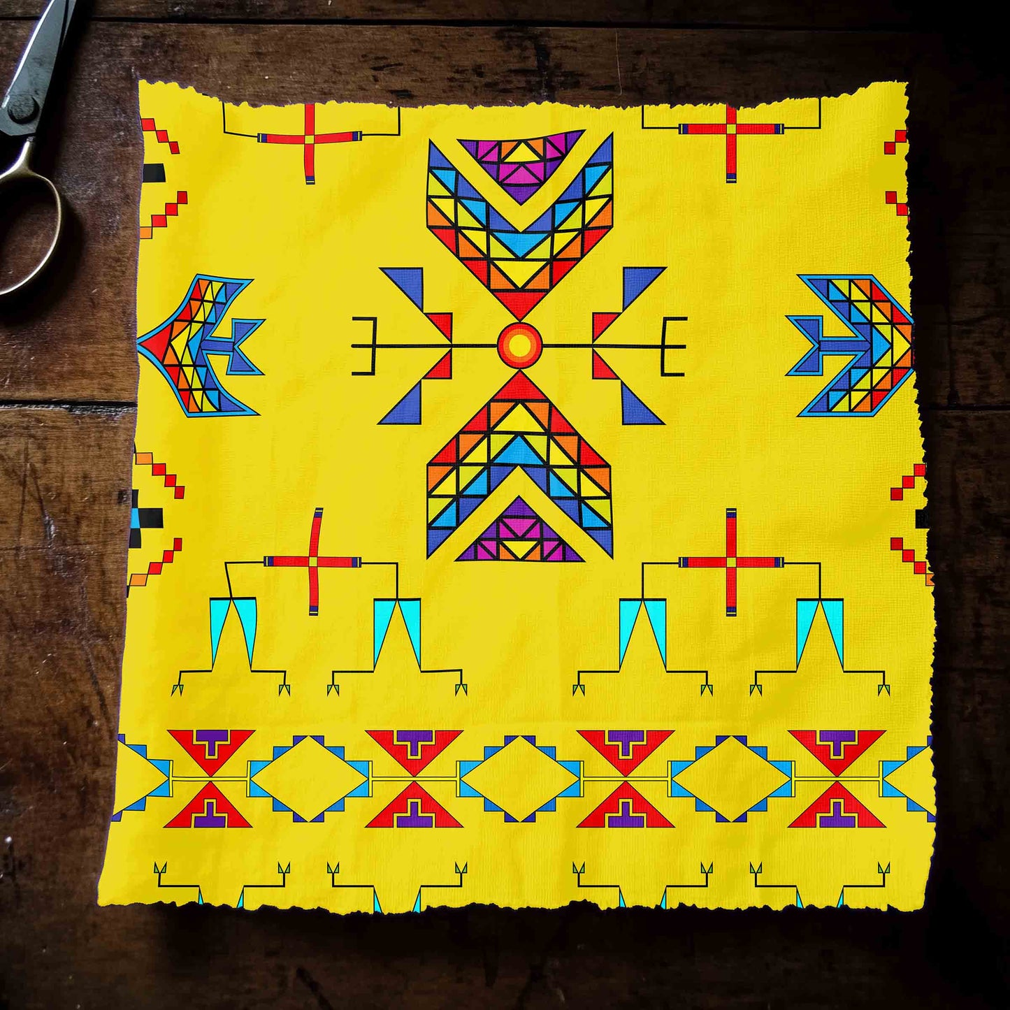 Rainy Chief Rainbow Yellow Fabric