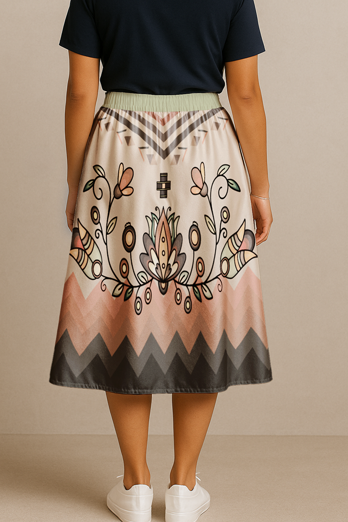 Roots and Rising Earthy Midi Skirt