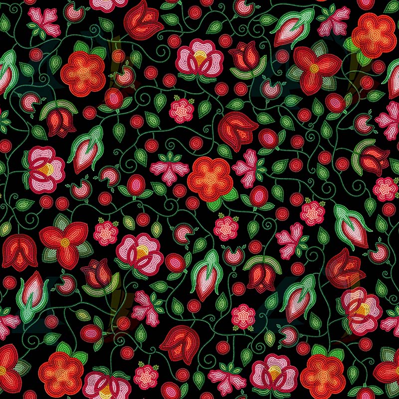 Rose Reverie Black Fabric