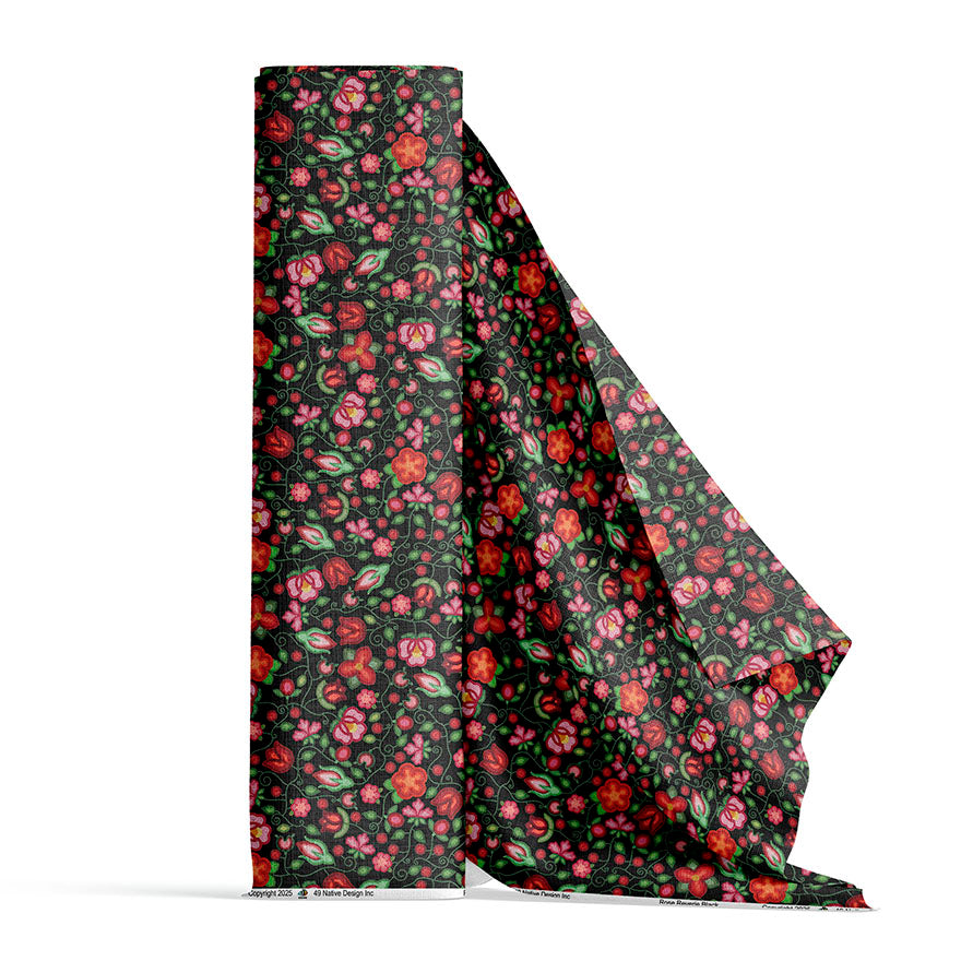 Rose Reverie Black Fabric