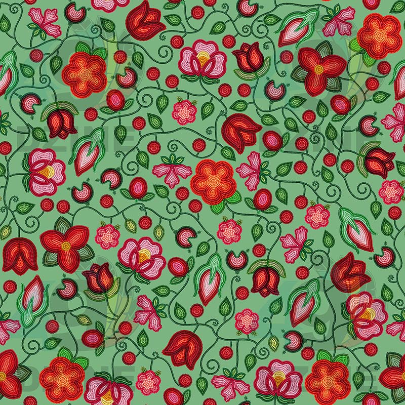 Rose Reverie Green Fabric