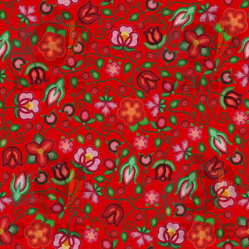 Rose Reverie Red Fabric